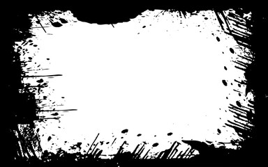 A black frame with graffiti texture.