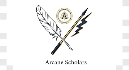 Arcane Scholars Quill and Spear Symbol