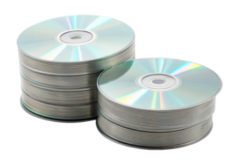Stack of CDs isolated on a transparent background.