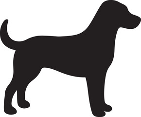 dog silhouette isolated on white