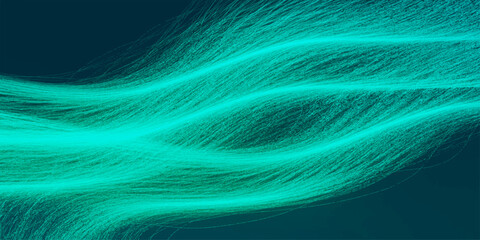 Dynamic abstract blue background design with flowing energy lines and fractal waves