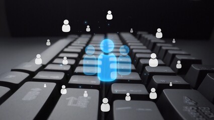 Obraz premium People networking, business connections, digital networking platforms, professional collaboration, and expanding opportunities through business relationship building and engagement. Muxer