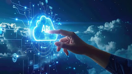 Digital touch interacts with cloud computing and api technology for modern connectivity