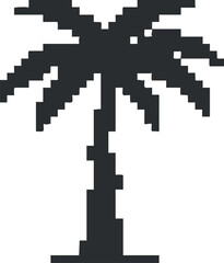 Fototapeta premium A simple silhouette of a palm tree ideal for tropical themes and summer designs.
