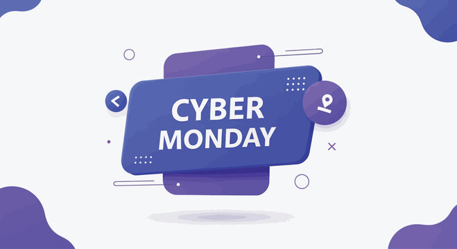 Cyber Monday Banner Special Deals and Discounts for Online Shopping Event
