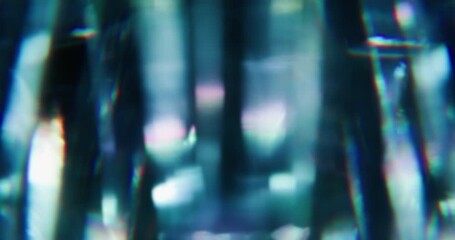 Defocused glare art. Optical light. Cold blue color rainbow dazzle texture gleam on abstract visual luminous illuminated background. - Powered by Adobe