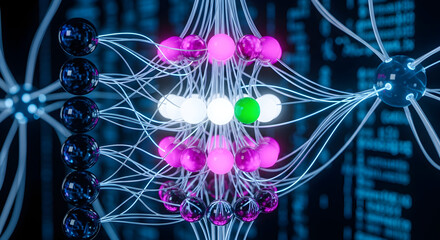 Artificial neural network, deep learning and machine learning concept