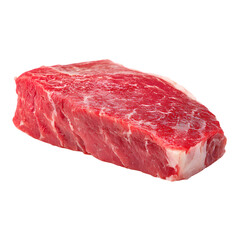 Fototapeta premium Uncut Beef: A close-up, tantalizing shot of a fresh, raw, and juicy beef. The texture and the vibrant color of the raw beef suggests it is ready for preparation.