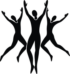 Minimalist single line drawing silhouette isolated on white background