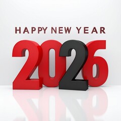 2026 Modern 3D Digital art Design Image, Happy New Year Celibration, Christmas day, X-mas day and 31st Night Celibration and Wishing 3D Image