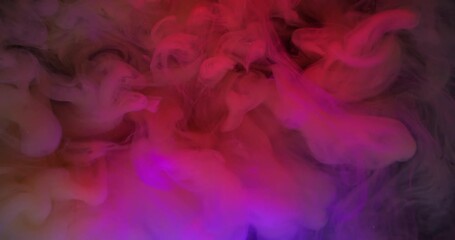 Ink mix. Neon cloud haze. Blur pink purple color glitter rainbow water splash texture spreading on abstract underwater background. - Powered by Adobe