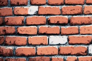 Obraz premium vibrant cartoon style brick wall texture perfect for game design and creative projects ideal for enhancing visual appeal in digital artwork and animations