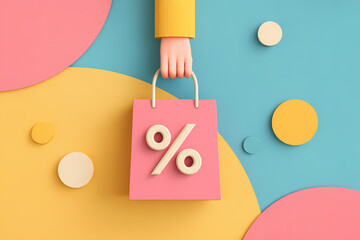 stylish female hand showcasing trendy shopping bag perfect for online fashion retail marketing and branding strategies aimed at modern consumers seeking the latest styles and convenience