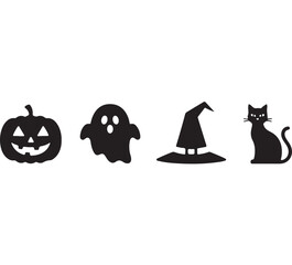 halloween pumpkin and ghost