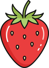 Obraz premium Fresh ripe strawberry illustration with vibrant colors