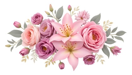 bouquet of pink roses