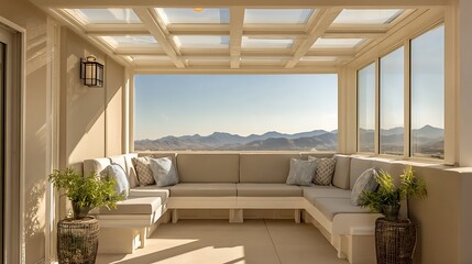 modern sunroom with beautiful architectural structure and amazing interior designs