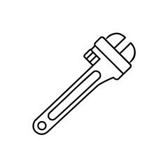 Illustration of an open wrench on transparent background