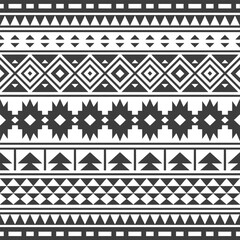 Seamless pattern tribal ethnic geometric vector aztec textile background design