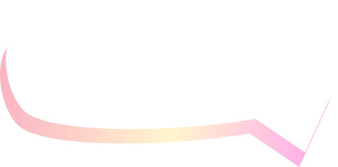 White Speech bubble with colorful gradient shadow, text box, word balloon, chat box