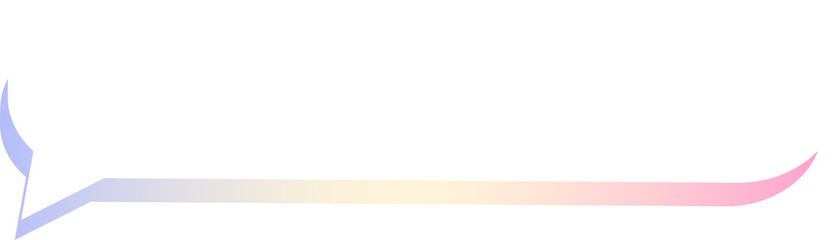 White Speech bubble with colorful gradient shadow, text box, word balloon, chat box