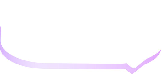 White Speech bubble with colorful gradient shadow, text box, word balloon, chat box
