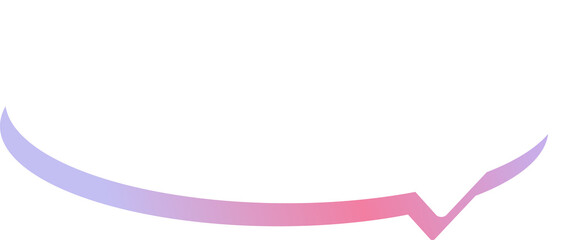 White Speech bubble with colorful gradient shadow, text box, word balloon, chat box