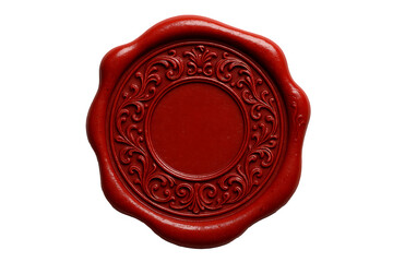 Decorative Red Seal Emblem with Flourishes