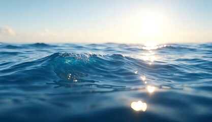 Ocean Blue Wave Reflection