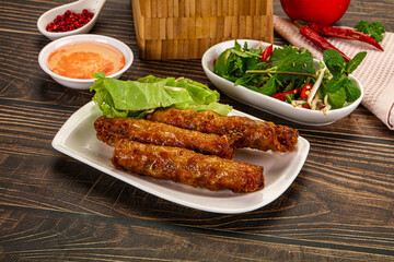 Fried Vietnamese spring roll with special sauce