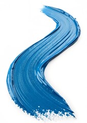 blue and white paint, wavy line in perspective
