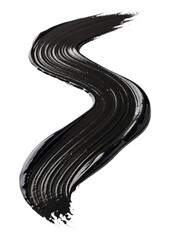 Black brush stroke on white, vertical illustration