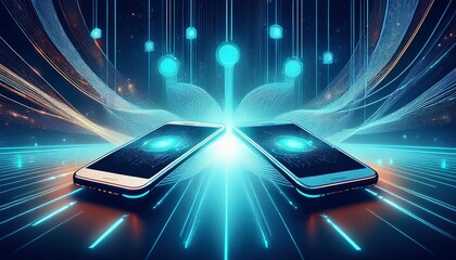 digital transfer of bitcoin between mobile devices