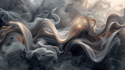 Absract Grey Smoke on Black, Template, Pattern, Texture, Background, using generative ai