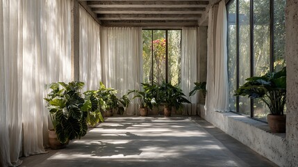 modern sunroom with beautiful architectural structure and amazing interior designs