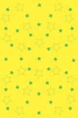 Yellow background with twinkling stars