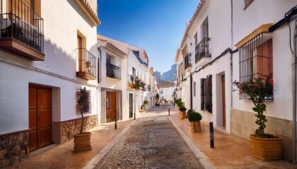 Obraz premium old town street of altea spain