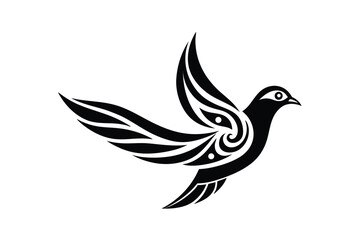 Dove carrying a tiny house symbolizing unity and peace