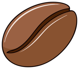 Obraz premium Isolated Coffee Bean Depiction Aromatic Brown Bean Illustration for Morning Brew