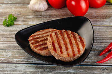 Grilled tuna steak fillet medallion