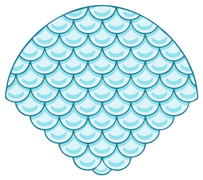 Abstract illustration of light blue, fish-scale pattern on a white background.