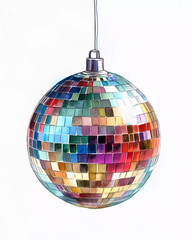 Fototapeta premium Colorful Watercolor disco ball