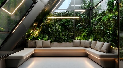 modern sunroom with beautiful architectural structure and amazing interior designs