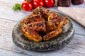 Baked chicken wings with spices