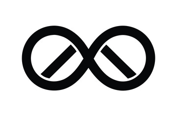 Fototapeta premium Abstract design merging infinity symbol with peace symbol in vibrant colors