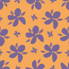 textile design with abstract flower pattern