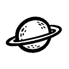 saturn neptune png outline, cute cartoon handdraw clipart kids doodle element hand drawn doodle, handwriting clipart, kawaii kids drawing, funny character, childlike sketch, handwritten words,