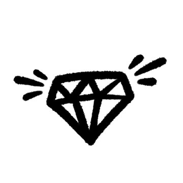 diamond png outline, cute cartoon handdraw clipart kids doodle element hand drawn doodle, handwriting clipart, kawaii kids drawing, funny character, childlike sketch, handwritten words,