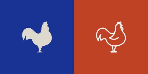 Cute Minimal Chicken Logo Bundle – Simple Rooster and Hen Icon Set for Farm, Food Brand, and Restaurant Design