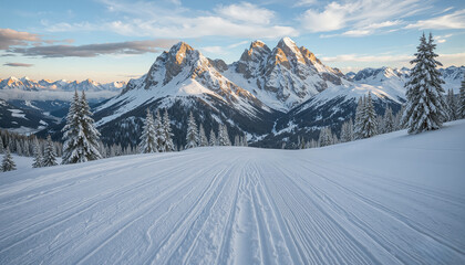 winter landscape in the mountains